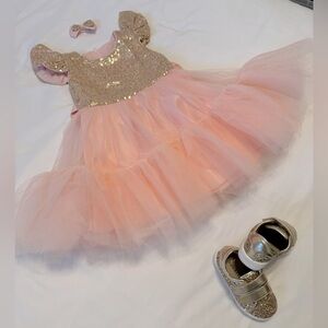 2T tulle and sequin dress
